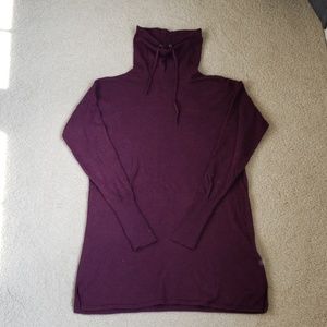 Tunic length lightweight sweater